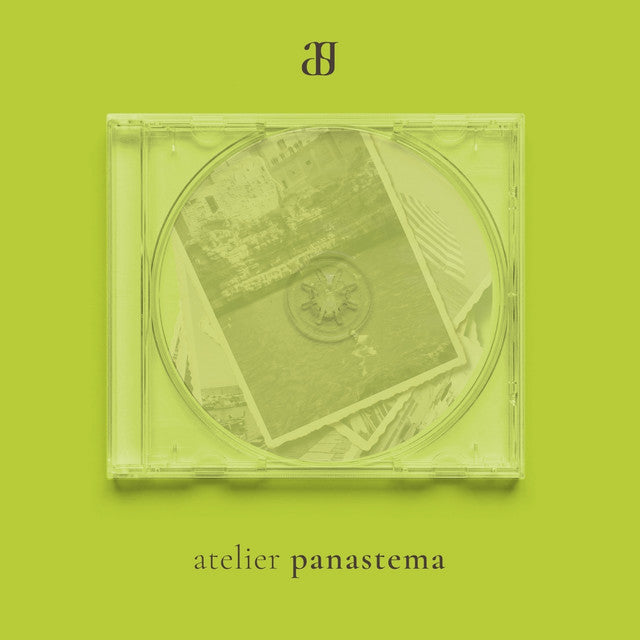 Pochette de la playlist de Capri : des cartes postales de bord de mer dans un boîtier de disque, sur fond vert